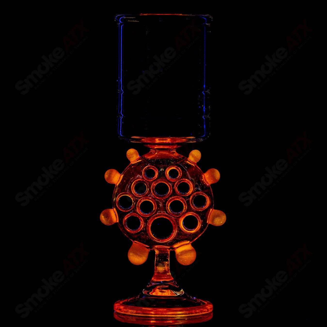 Swiss Perc - Nate Dizzle X Ben Belgrad - (UV) Footed Wine Goblet (Signed #1- 2016) - Smoke ATX