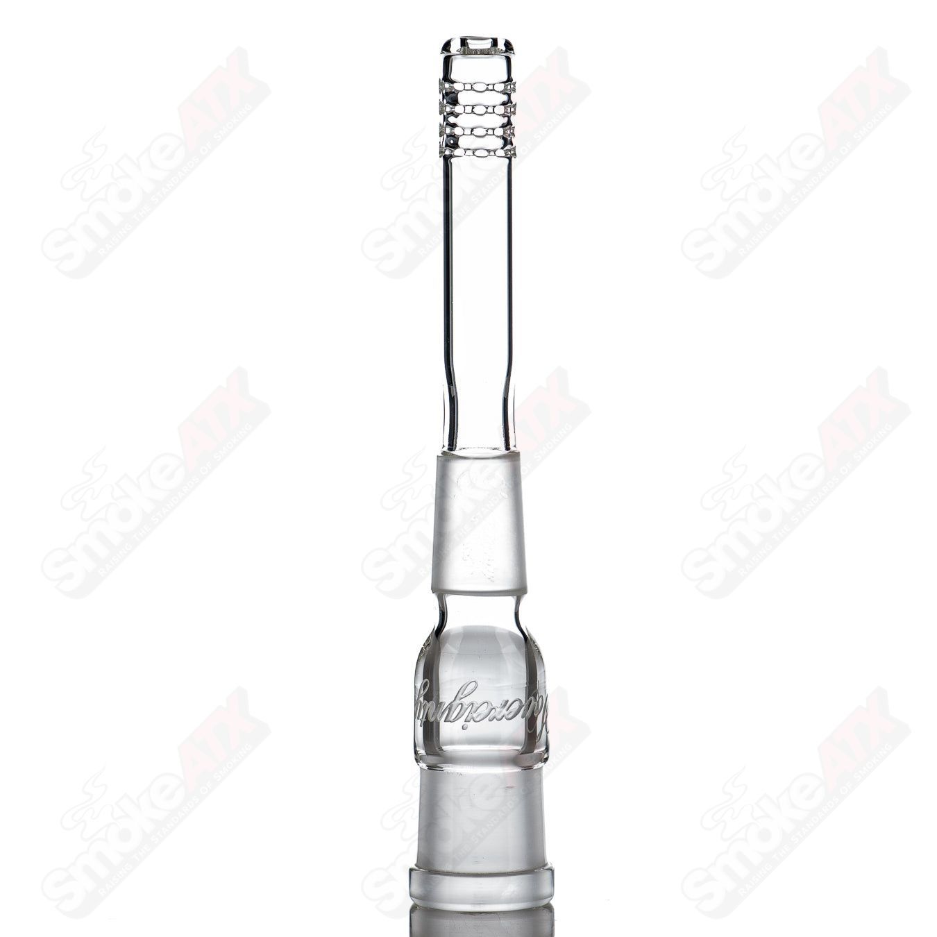 18/18mm 3" Gridded Downstem Sovereignty Glass - Smoke ATX