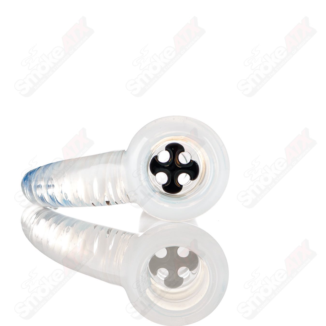 #5 18mm Worked Color 4-Hole Slide Texas Tubes - Smoke ATX