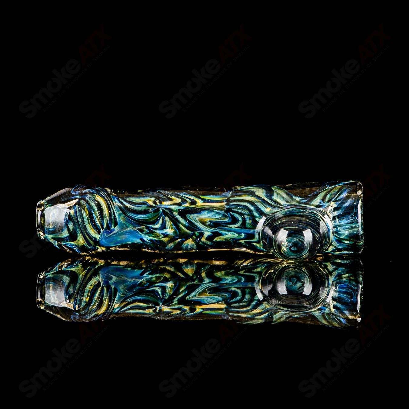 #14 I/O Worked Chillum Signed - JMK Glass - Smoke ATX