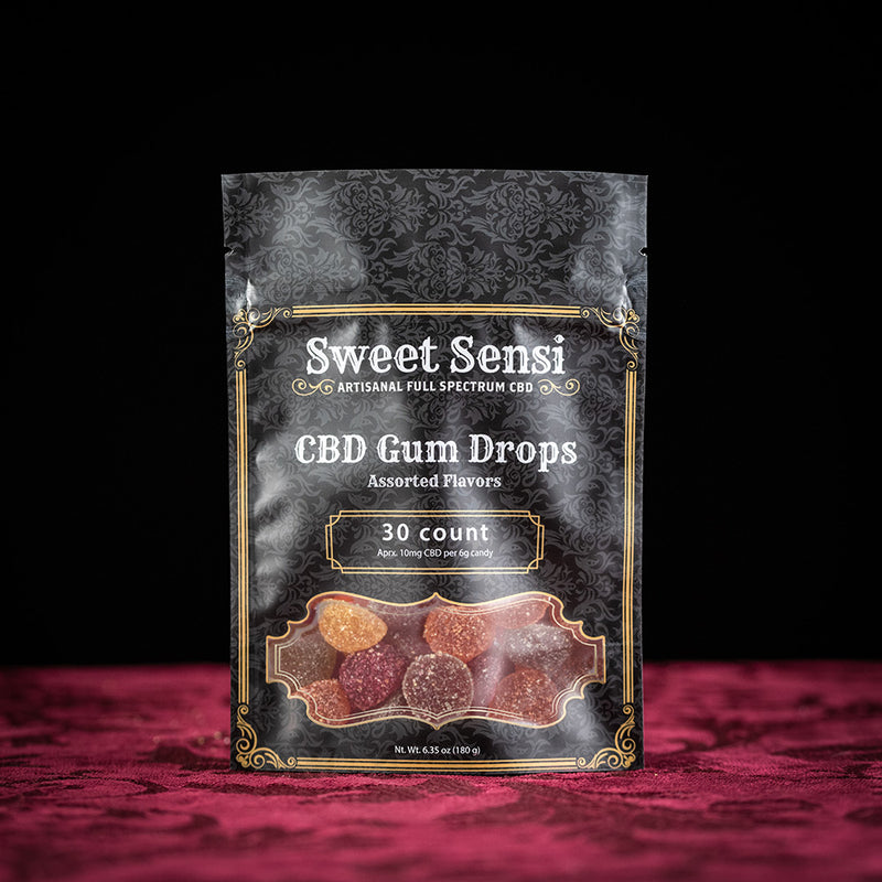 30ct 300mg Assorted Flavor CBD Gum Drops Sweet Sensi - Smoke ATX