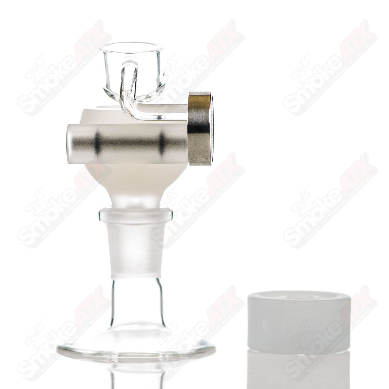 UV White Samurai (Sandblasted Logo) Megapot Set w Swing (Righty) + Carb Cap Mothership - Smoke ATX