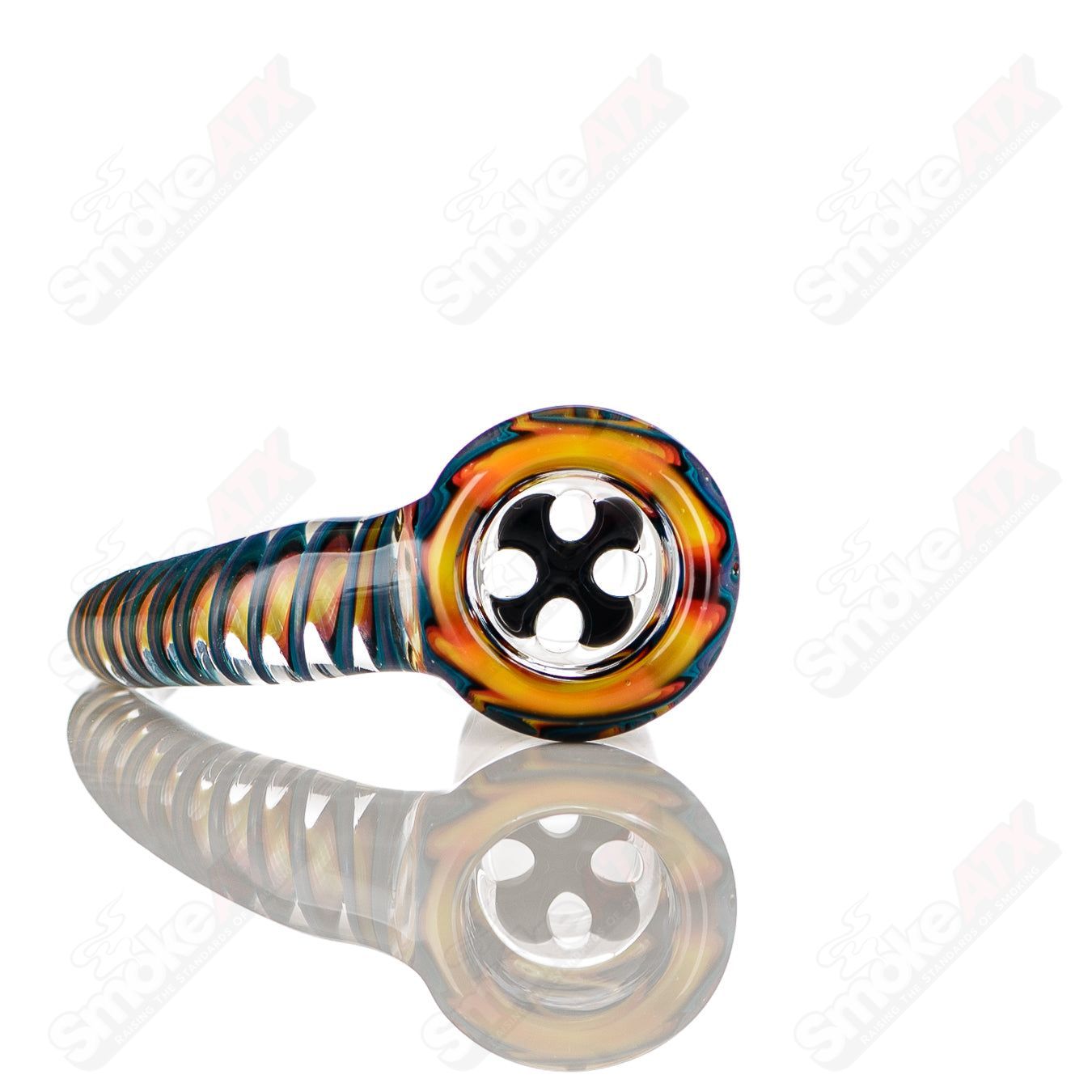 #17 18mm Worked Color 4-Hole Slide Texas Tubes - Smoke ATX