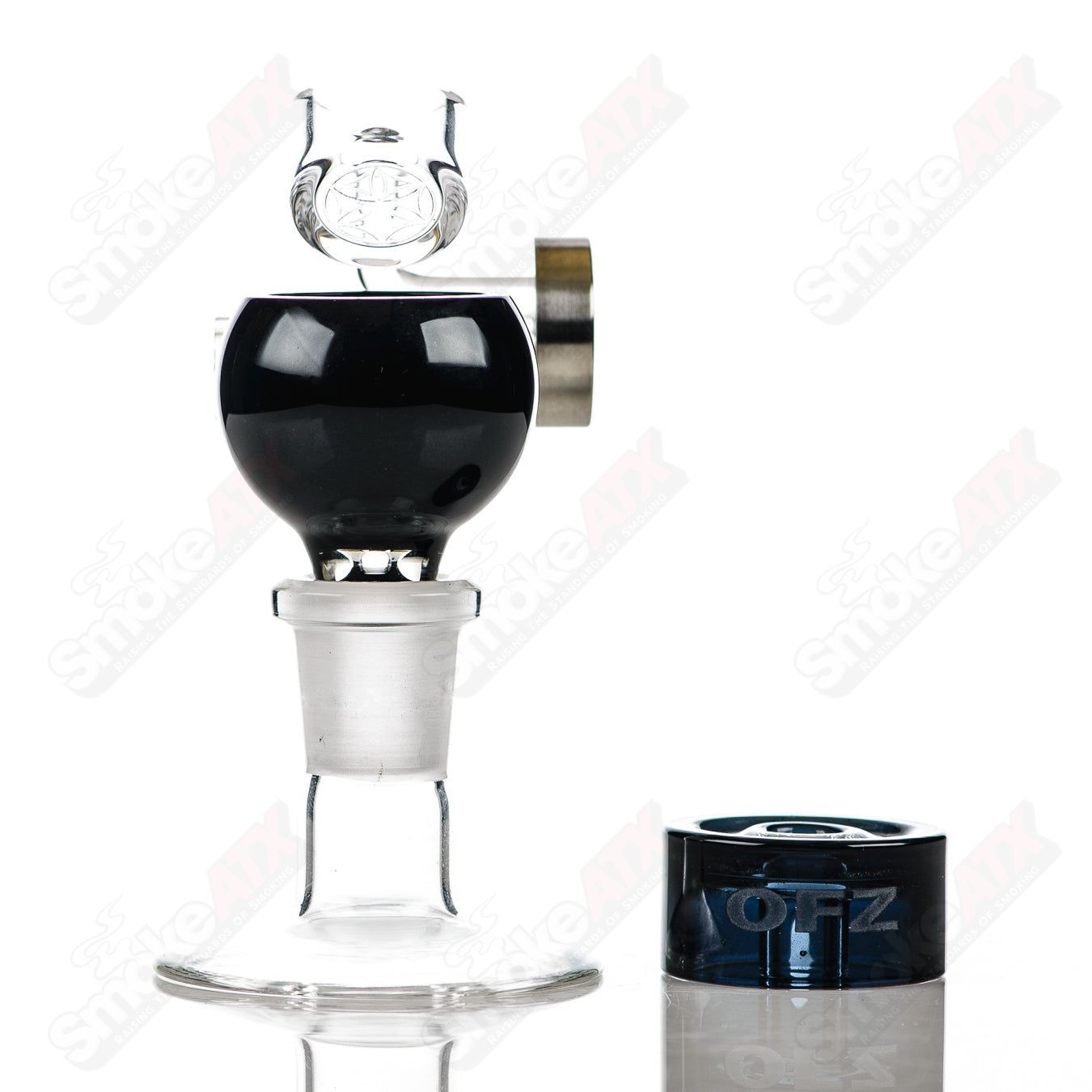 Black-Blue Megapot Set w Swing (Lefty) + Carb Cap Mothership - Smoke ATX