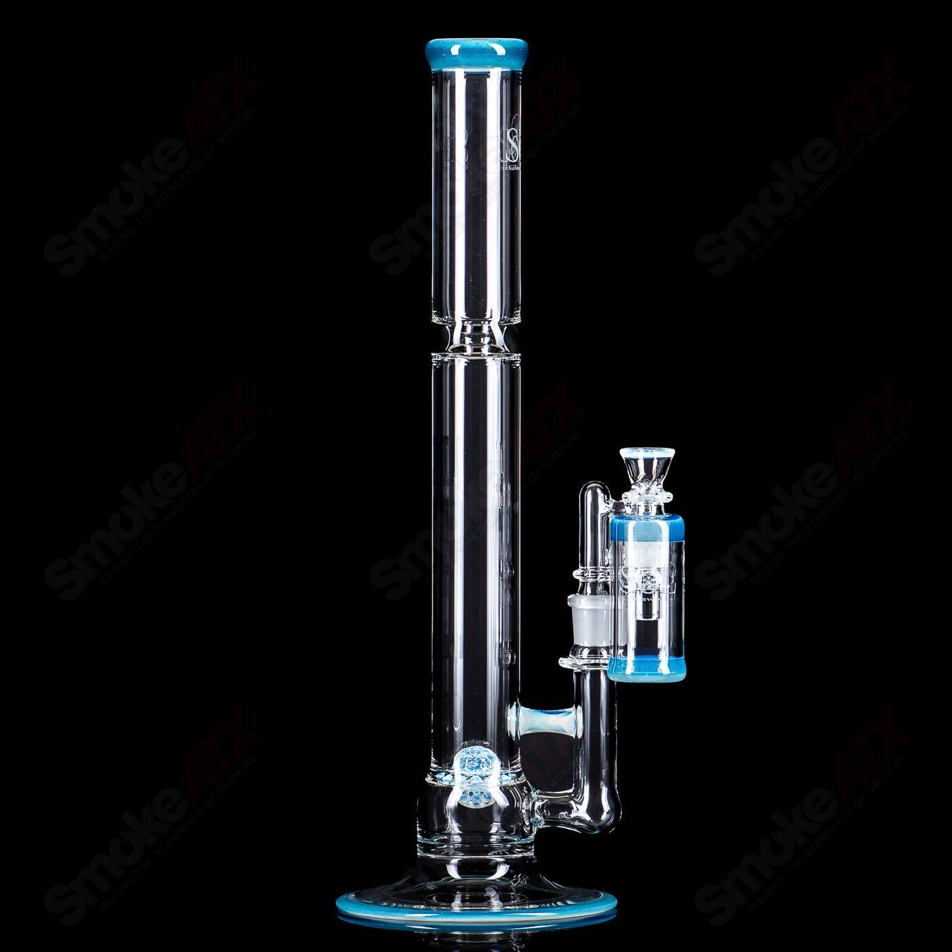 SOL-45 Lace Sphere + DC Set (Blue Stardust Over Ghost) SoL Glassworks - Smoke ATX