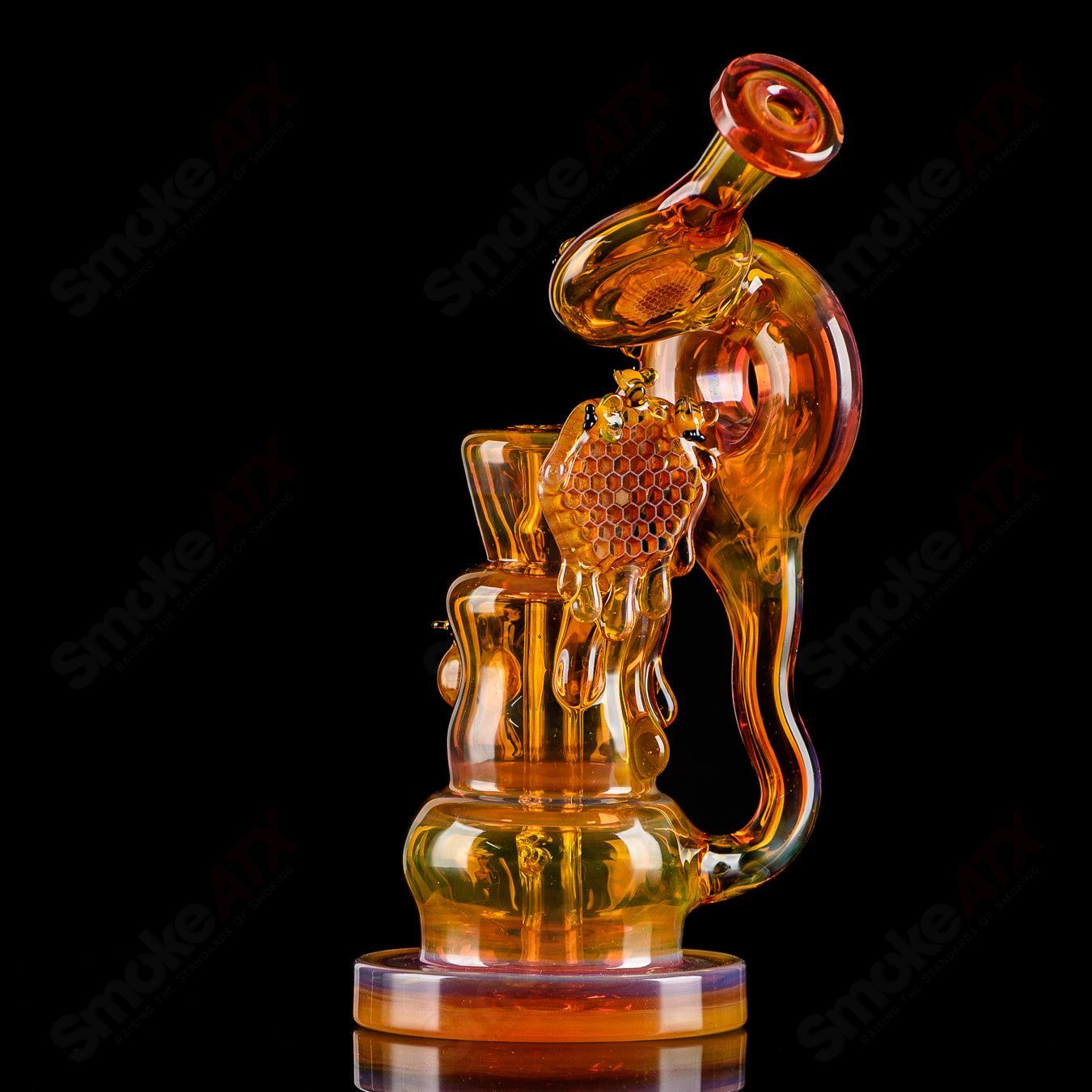 Worked Honeycomb Recycler Mongrel x Joe P Glass - Smoke ATX
