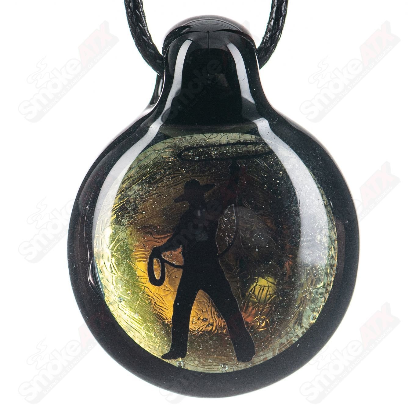 Dichroic Pendant Turtle Time Glass - Smoke ATX