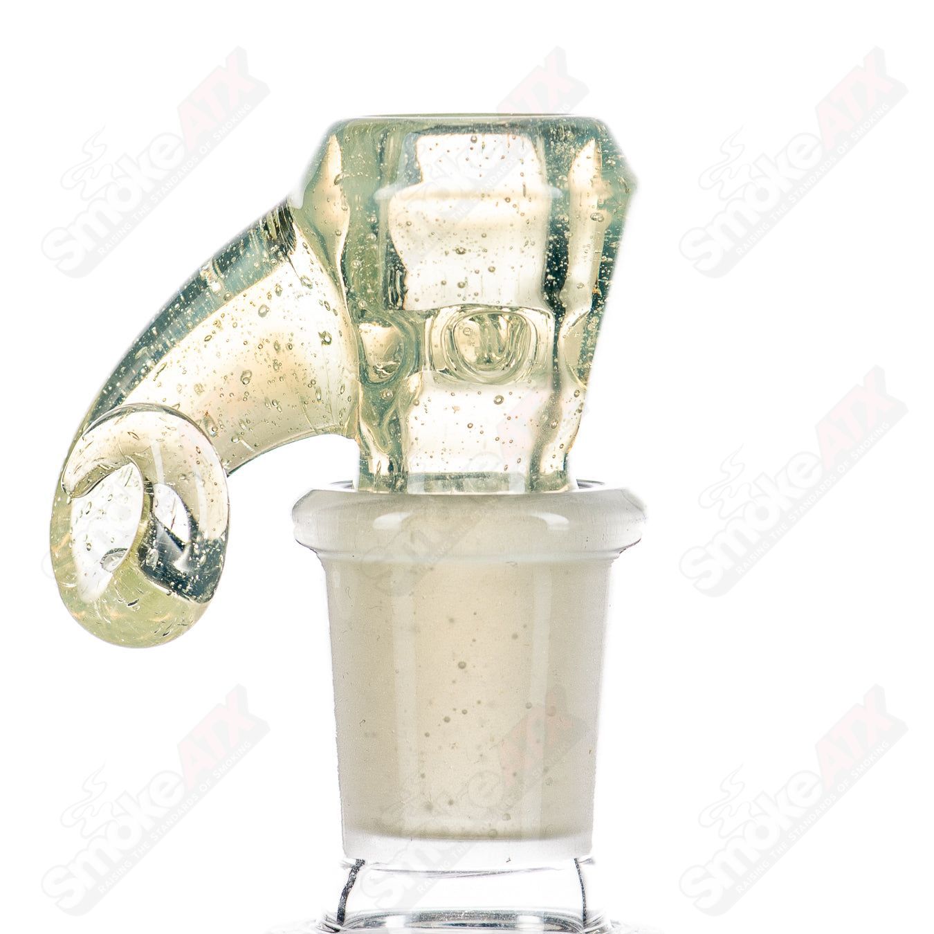 Diet Yoshi 18mm Fully Worked Slide by Black T Glass - Smoke ATX