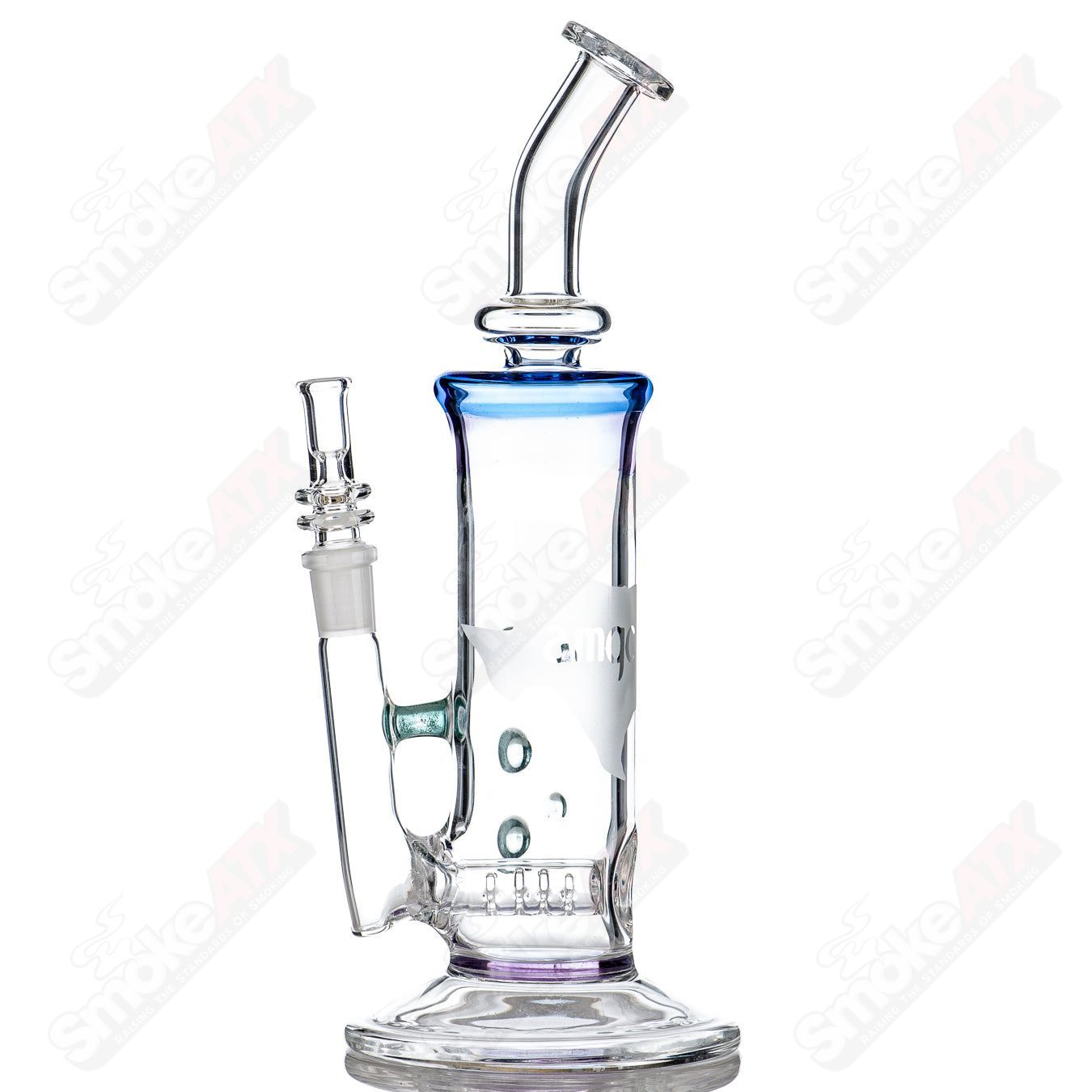 11" 50mm (Grape/Teal) Inline Rig AMGC - Smoke ATX