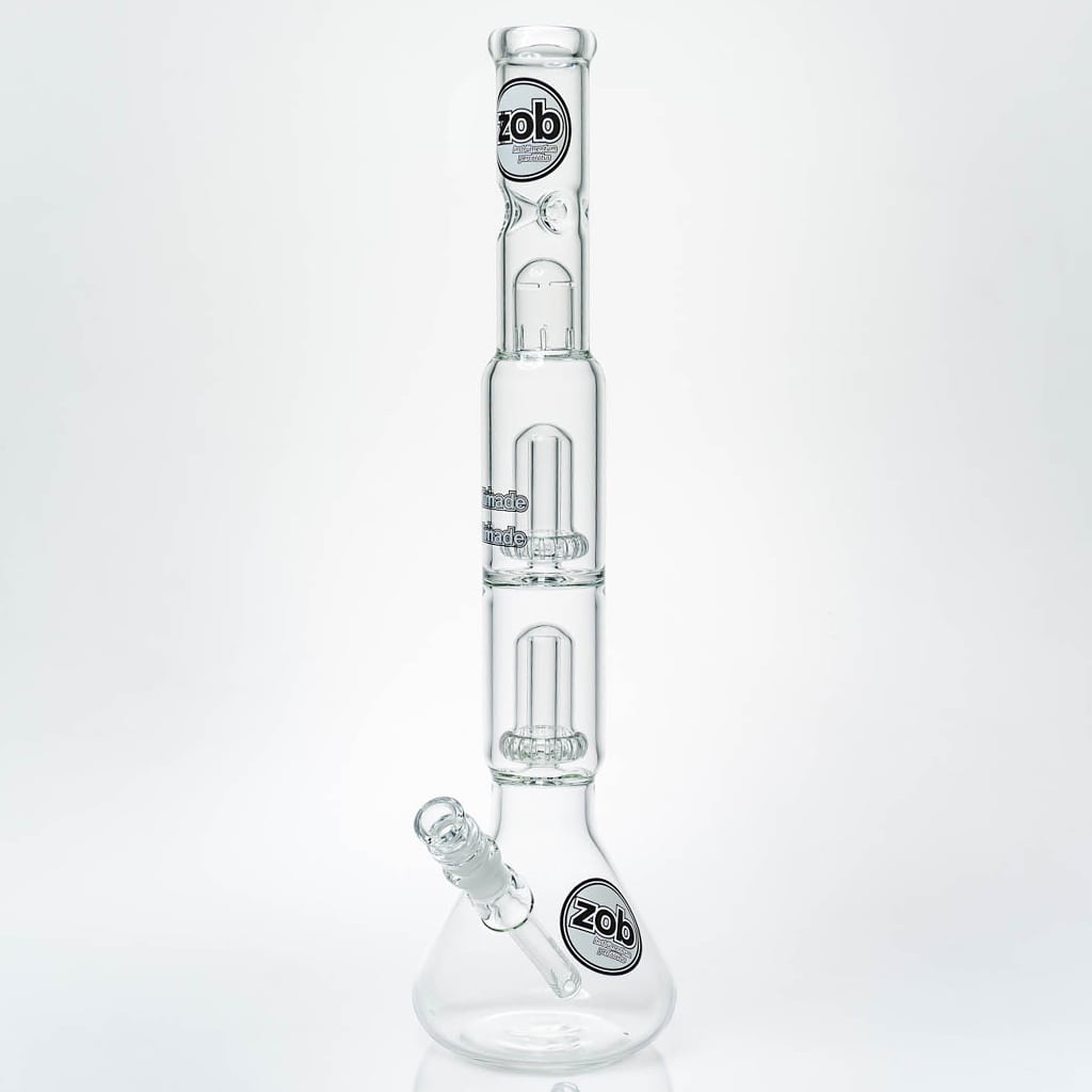 Double UFO Perc Beaker W/ Splash Guard ZOB - Smoke ATX