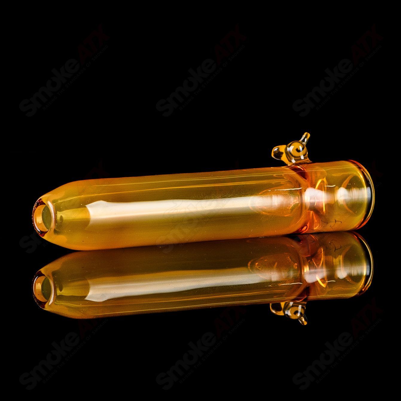 One Hitter Honeycomb & Bee Chillum Joe P Glass - Smoke ATX