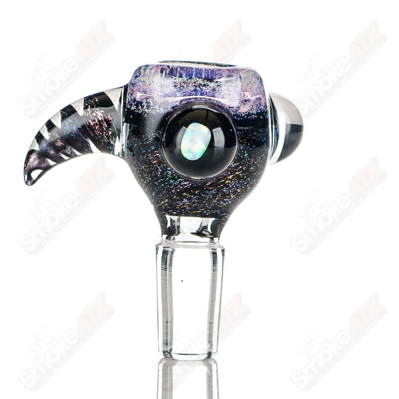 #5 14mm Color Worked Slide Bowl Jeremy from Oregon - Smoke ATX