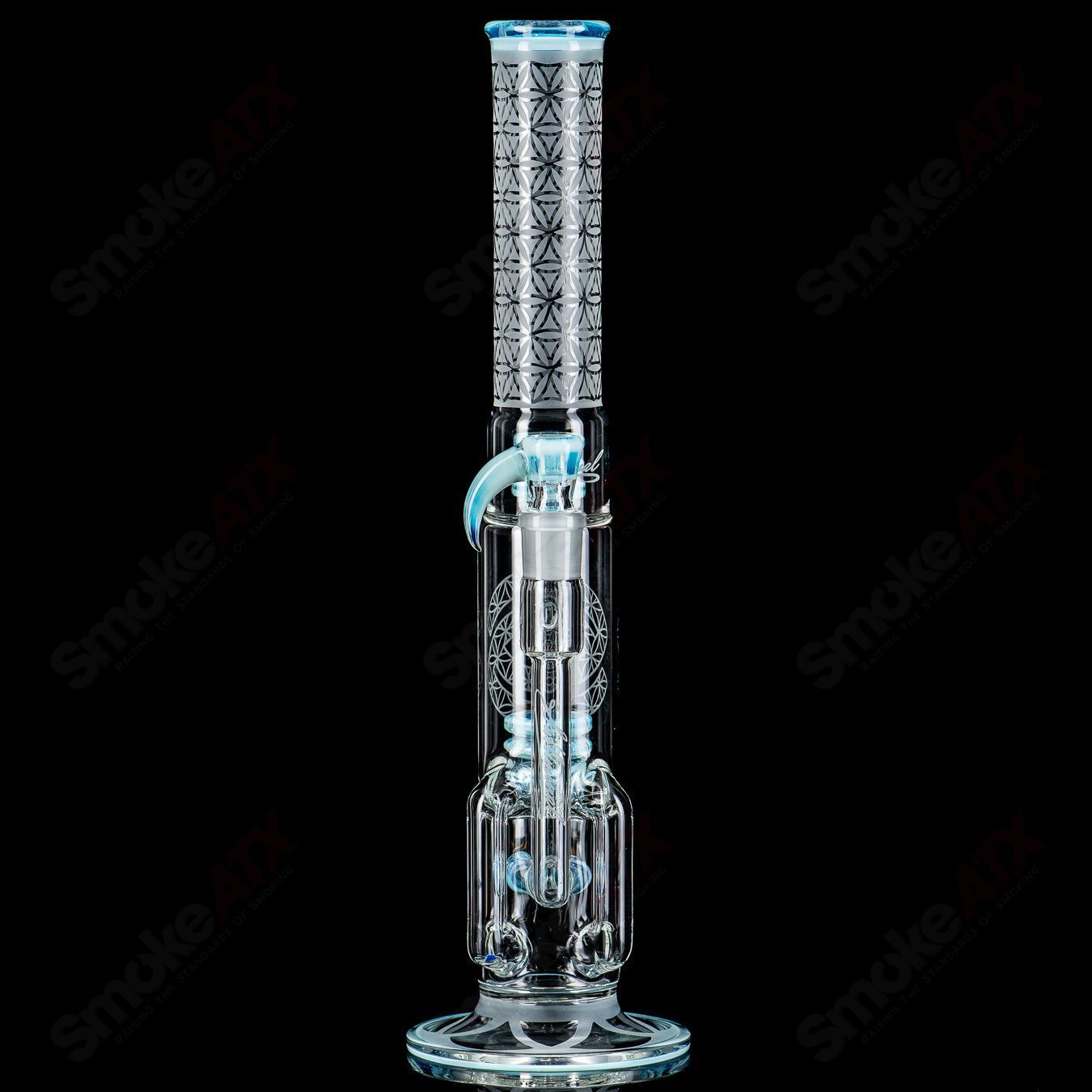 (Marina) 2x2 Fusion Perc Tube by Subliminal Glass - Smoke ATX