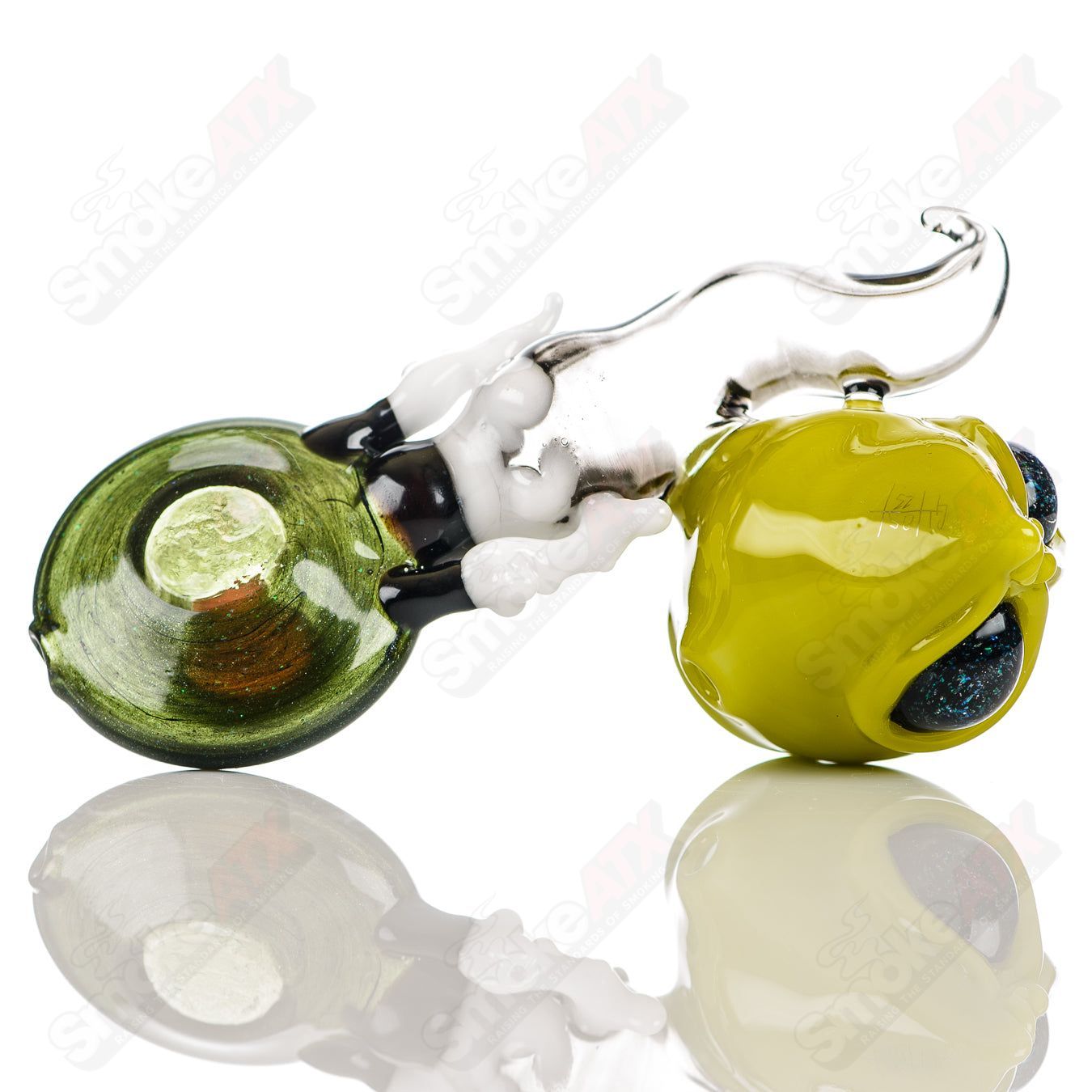 Alien Sidecar Dry Pipe Ghost Glass - Smoke ATX