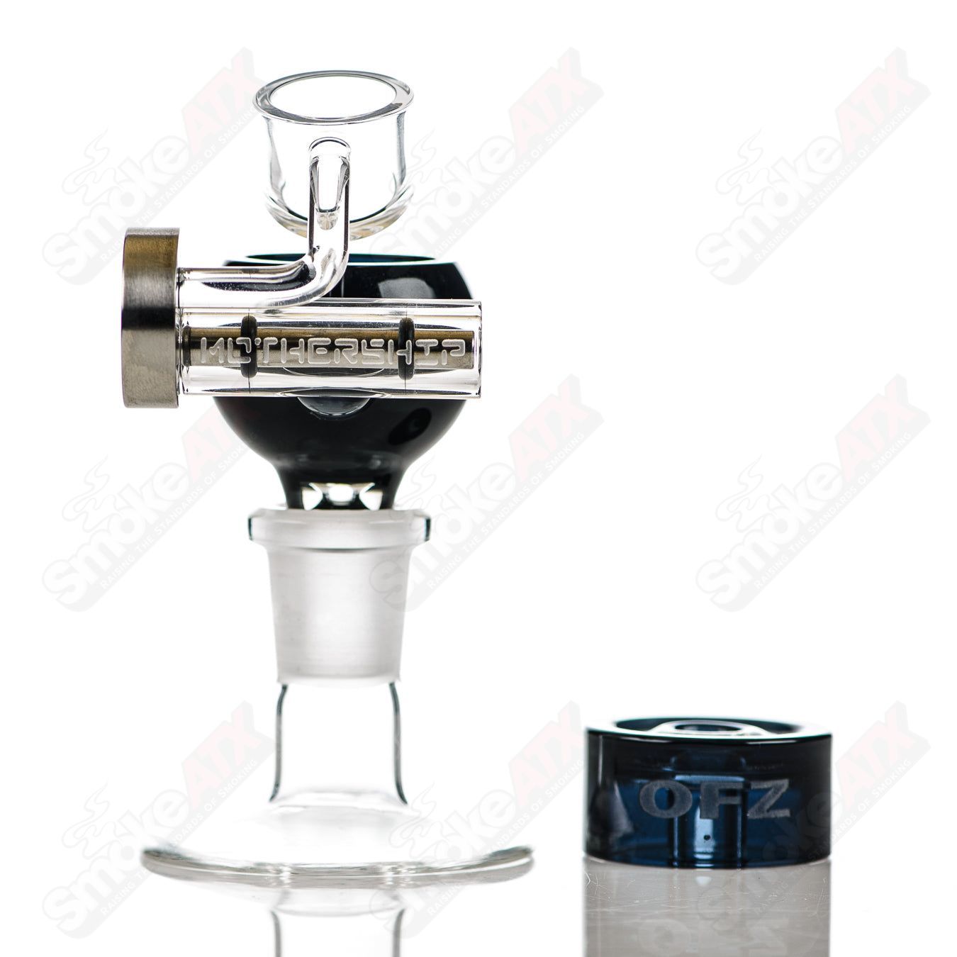 Black-Blue Megapot Set w Swing (Lefty) + Carb Cap Mothership - Smoke ATX