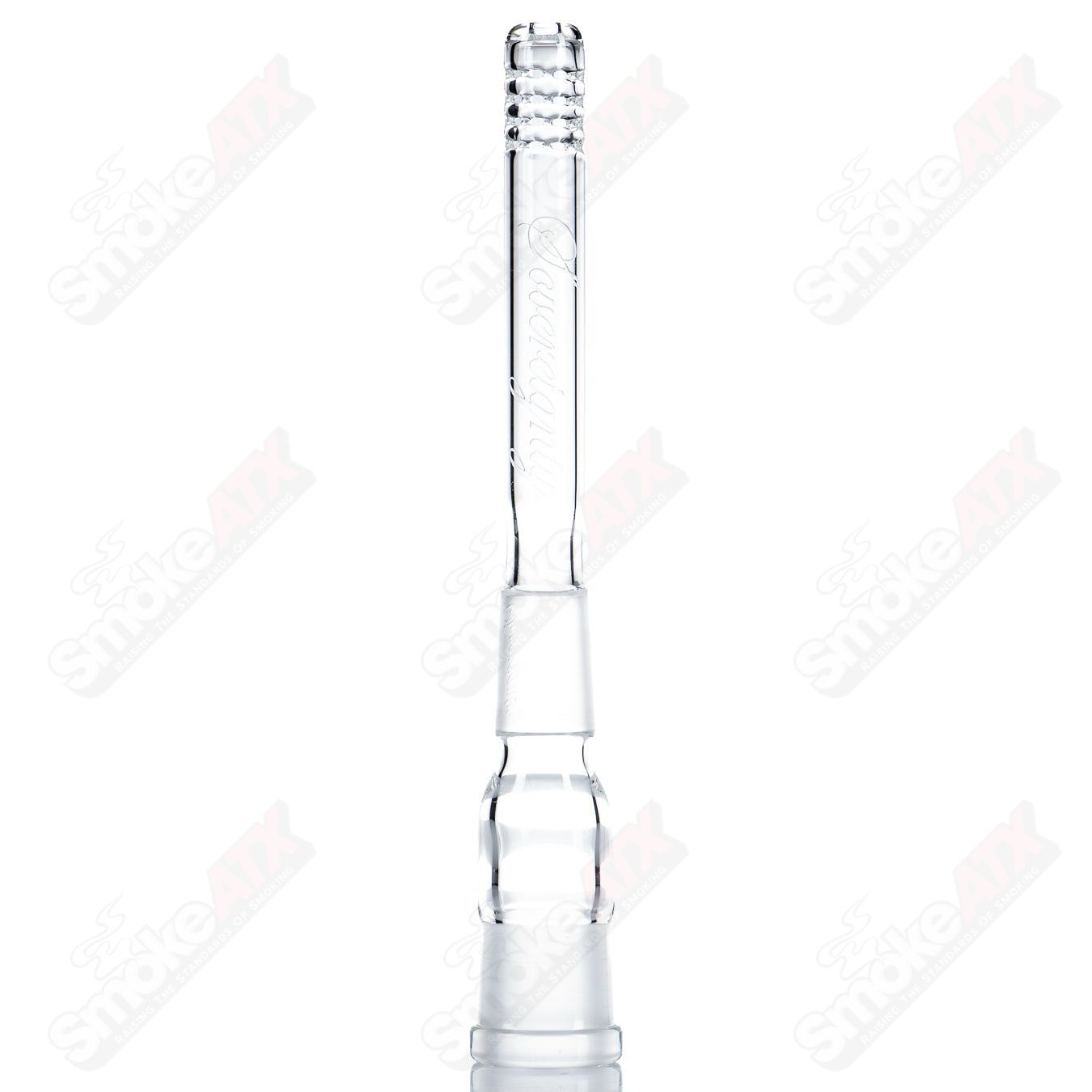 18/18mm 4.5" Gridded Downstem Sovereignty Glass - Smoke ATX