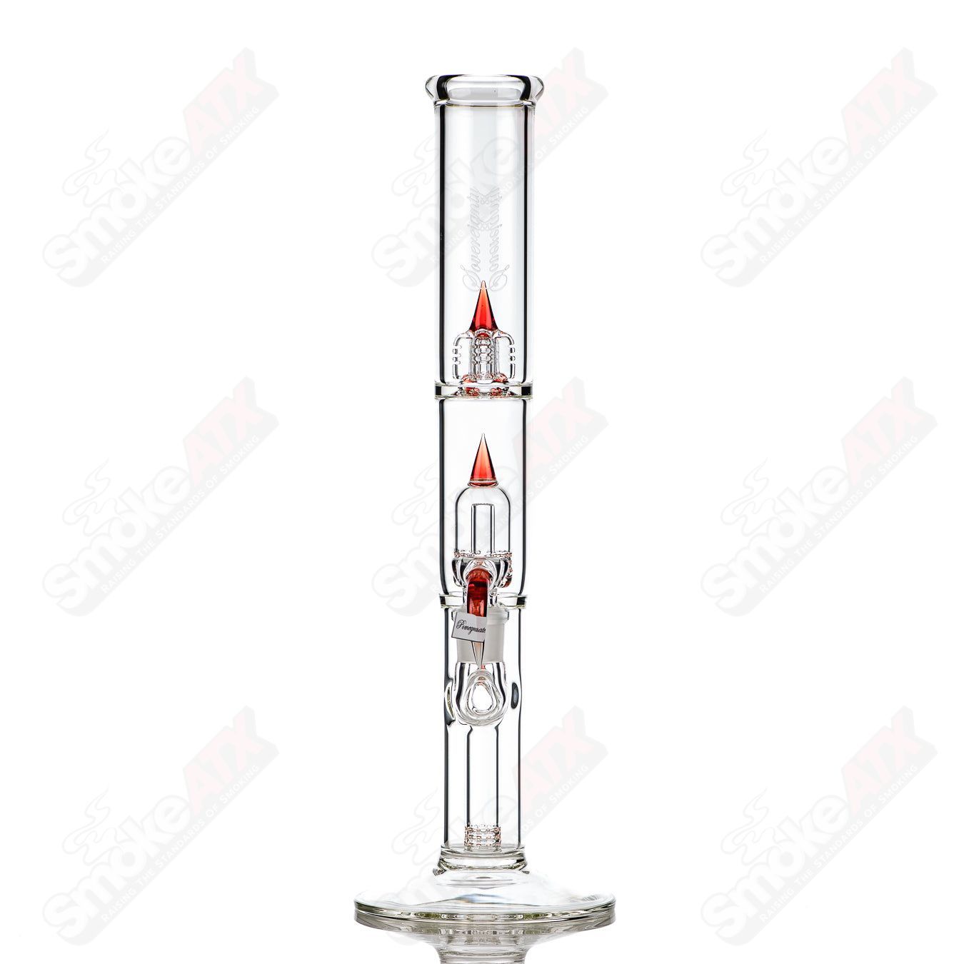 50mm Mini Grid Dome Fixed 360 Straight Neck w Splash Guard (Pomegranate) Sovereignty - Smoke ATX