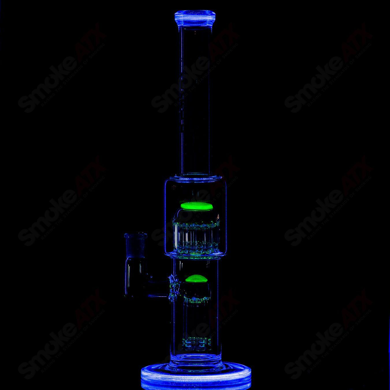 #1 14mm Mini 7/13 Arm Perc w Color Cap Toro Glass - Smoke ATX
