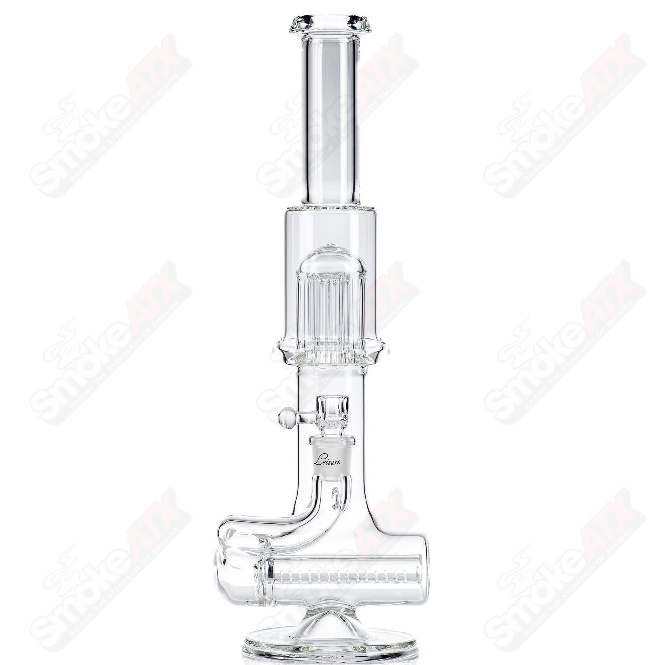 13/Inline Flower Tube Leisure Glass - Smoke ATX