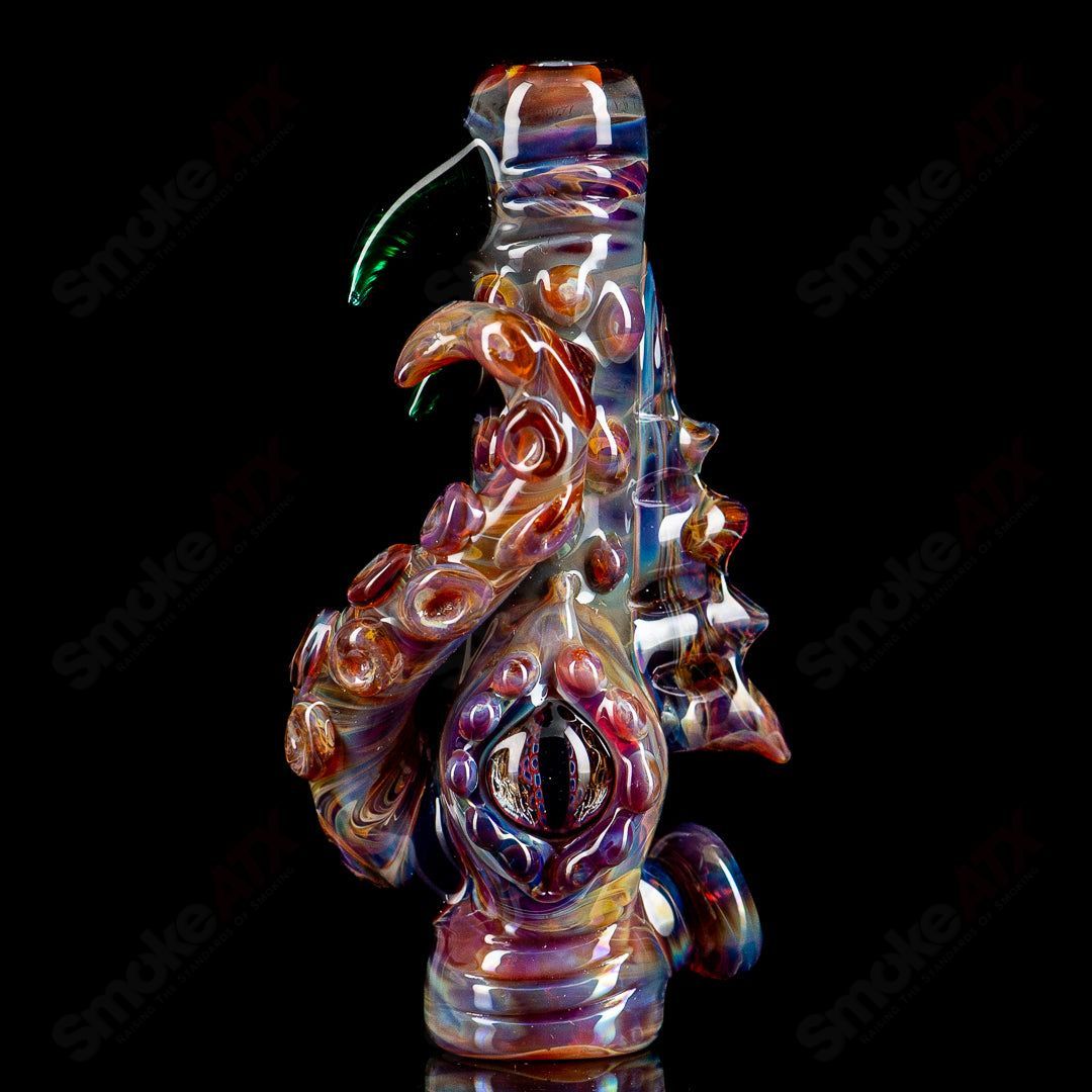 #2 Octopus Chillum by Mako Glass - Smoke ATX