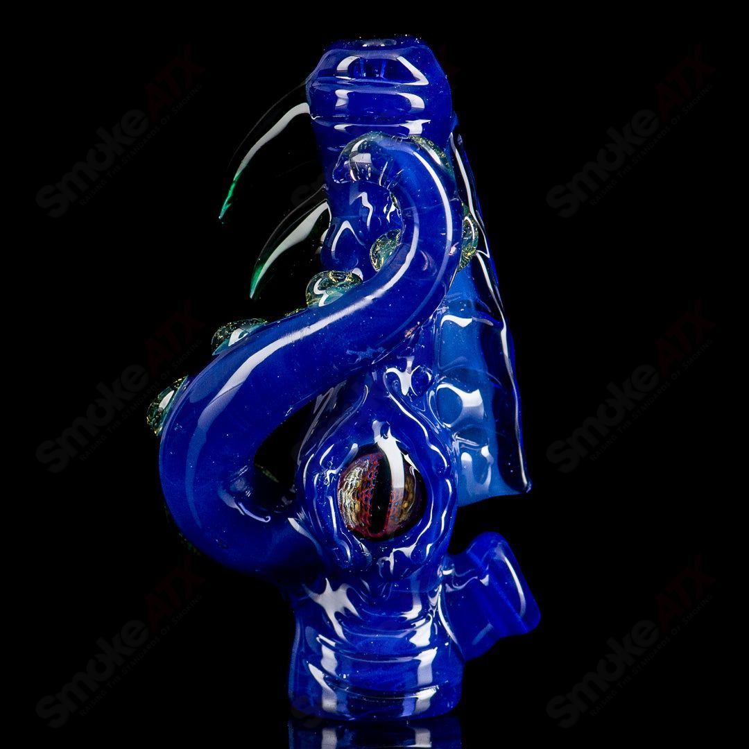 #5 Octopus Chillum by Mako Glass - Smoke ATX