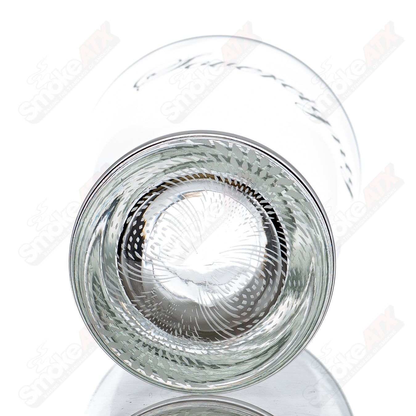 Etched Pilsner Bowtie Retti Glass Sovereignty - Smoke ATX