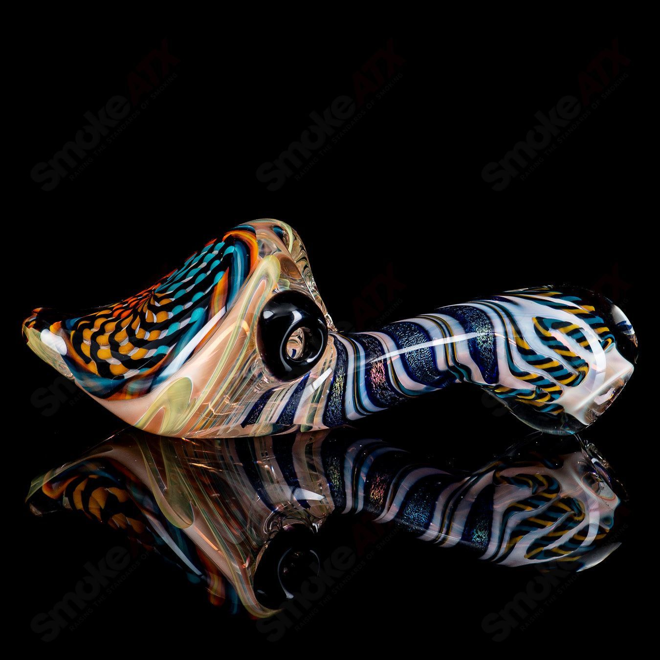 #1 Reticello Sherlock w/ Dichro Stem Talent Glass - Smoke ATX