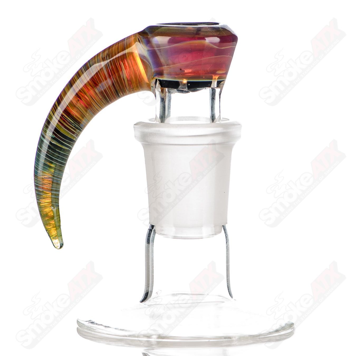 #15 18mm Worked Color 4-Hole Slide Texas Tubes - Smoke ATX