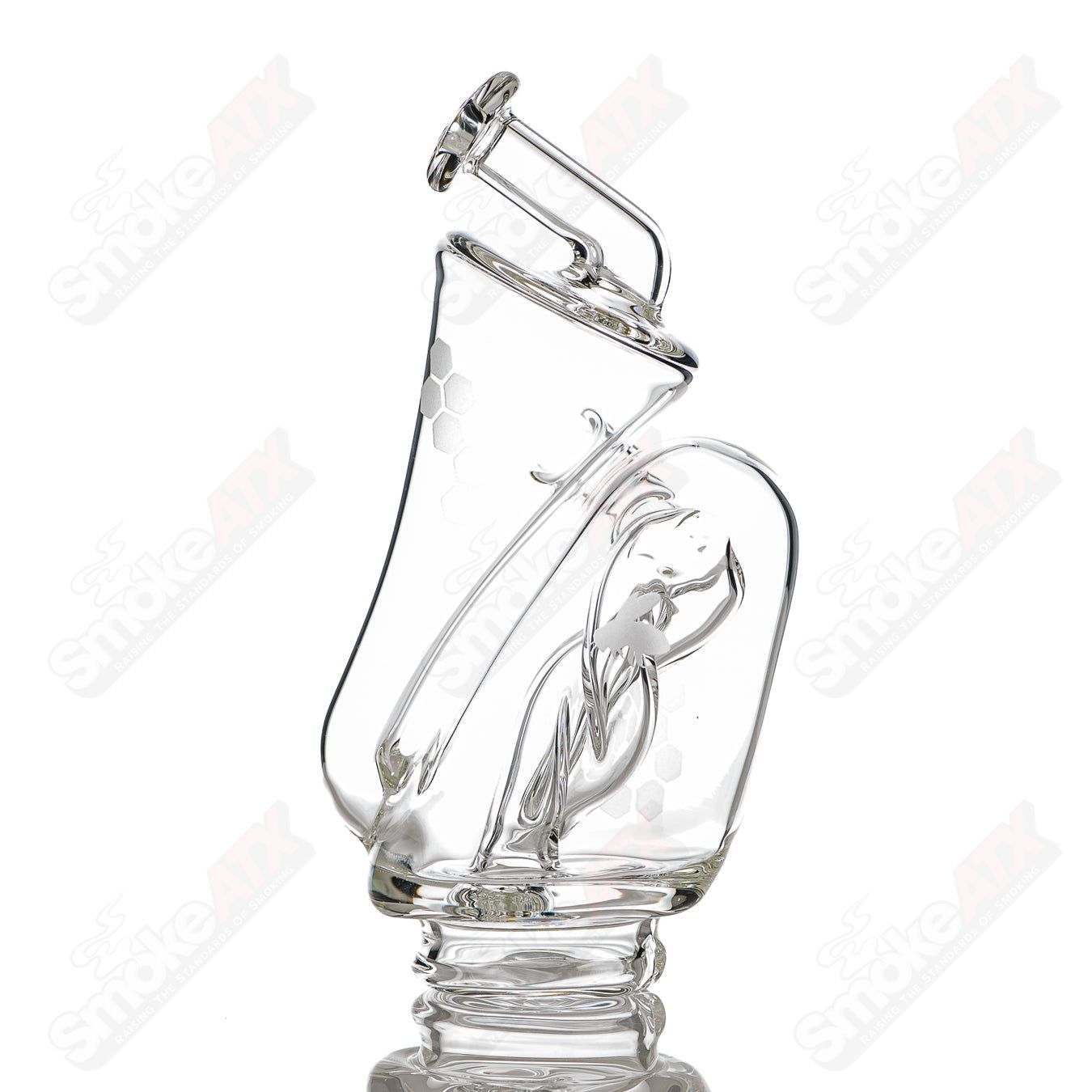 Honeycomb Recyler Top for Peak Pro by Knuckles Glass - Smoke ATX