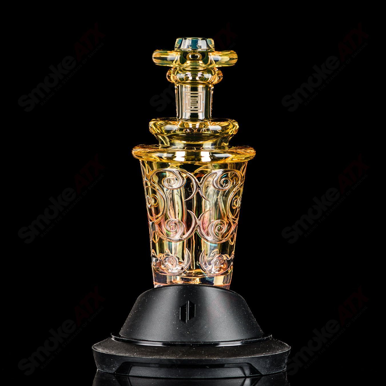 Fumed Reverse Beaker (Style B No.4) Peak Pro Top Avant Garde Glass - Smoke ATX