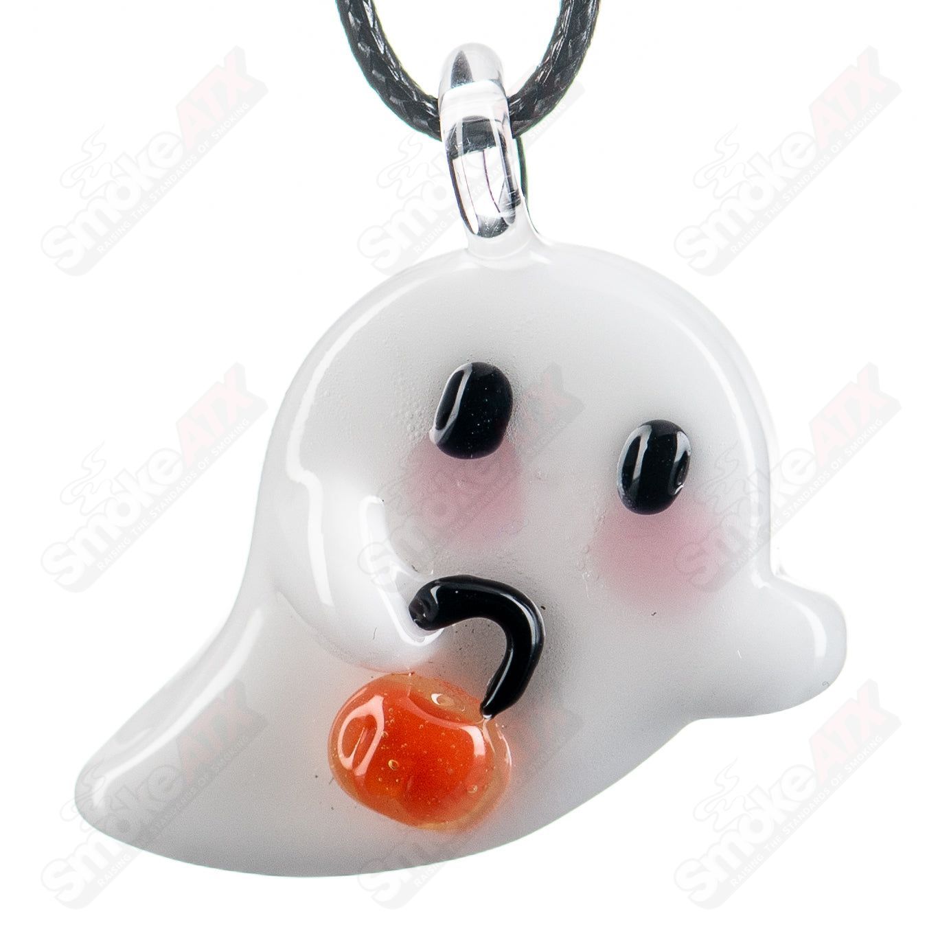 Ghost w/Bucket Pendant Sweetshop Glass by Renee Patula - Smoke ATX