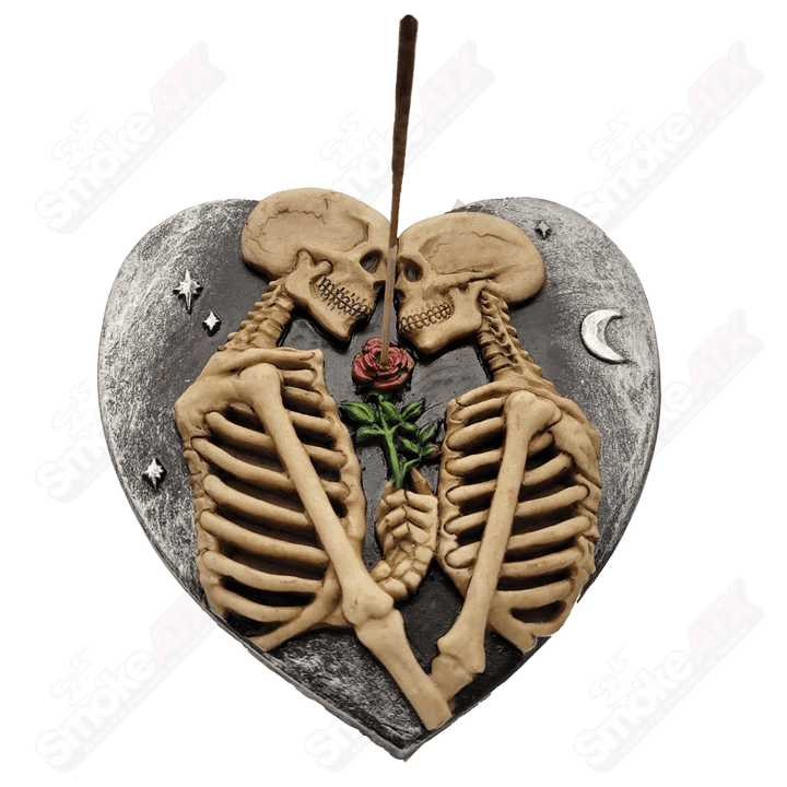 Skeleton Lovers Incense holder Plate - Smoke ATX