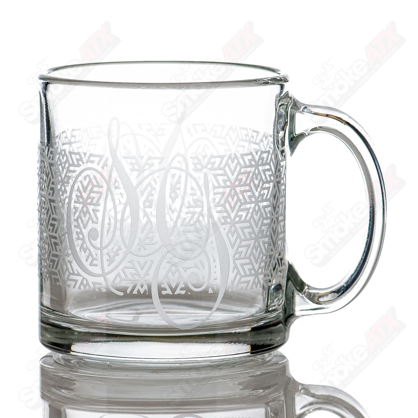 Glass Coffee Mug (Tri - Stars Pattern) Sovereignty - Smoke ATX