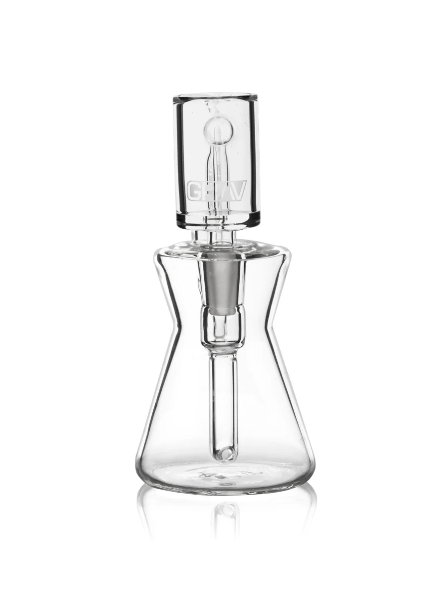 Grav Hourglass Rig W/ 10mm Quartz Banger - Smoke ATX