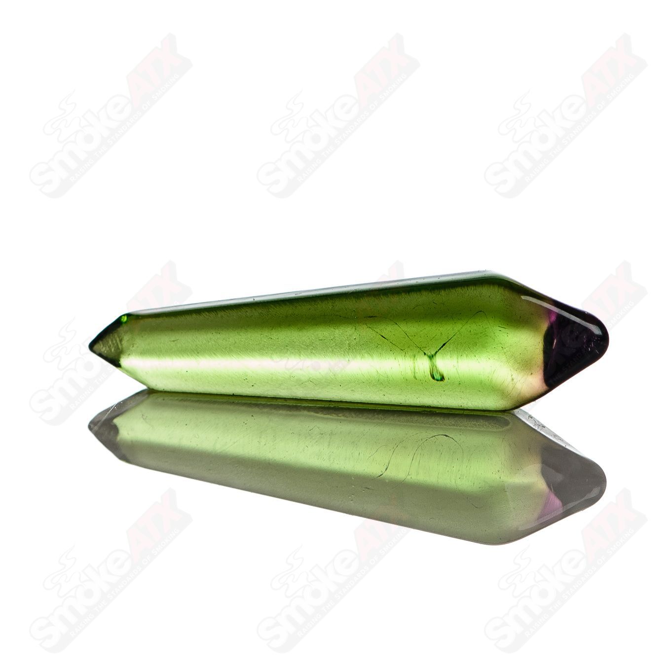 Green w Purple Accent Crystal Phil Siegel - Smoke ATX