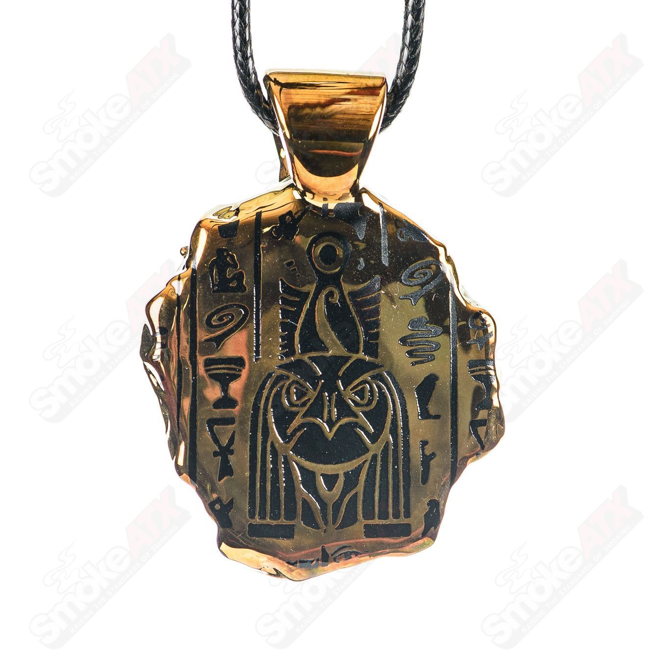 Golden Treasure Pendant (Horus) Green T Glass - Smoke ATX