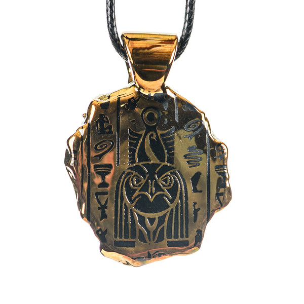 Golden Treasure Pendant (Horus) Green T Glass - Smoke ATX
