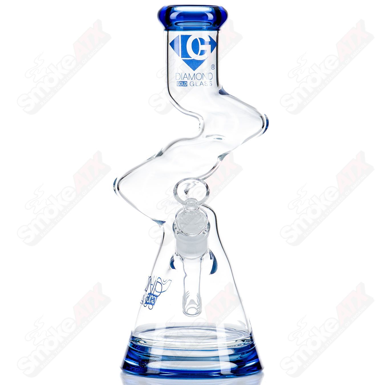 11" Twizted Z Beaker (Blue-Violet) Diamond Glass - Smoke ATX