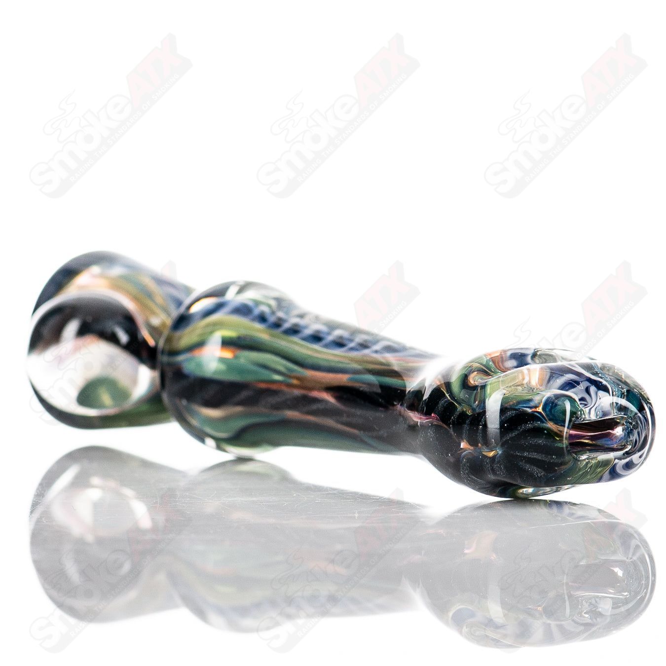 #3 Lg ISO Bat Chillum by Molten - Smoke ATX