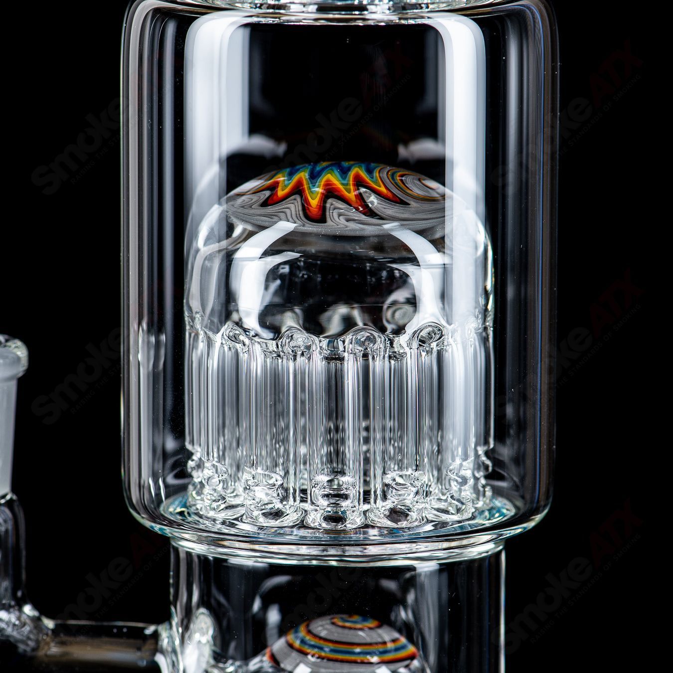 #1 Double Micro 7/13 Arm Perc with Worked Sections by Toro Glass - Smoke ATX