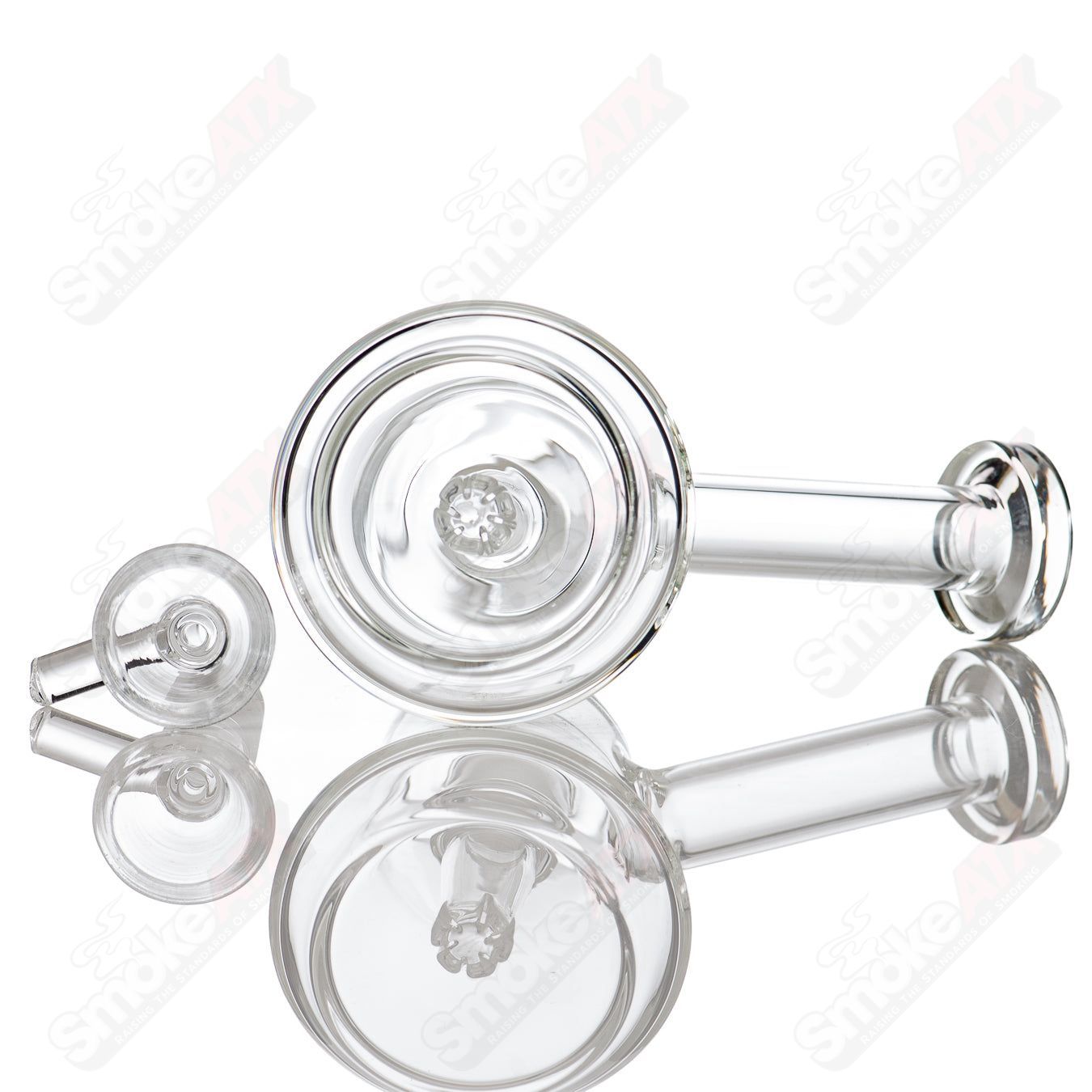 4.5" Clear Mini Banger Hanger Rig Diamond Glass - Smoke ATX