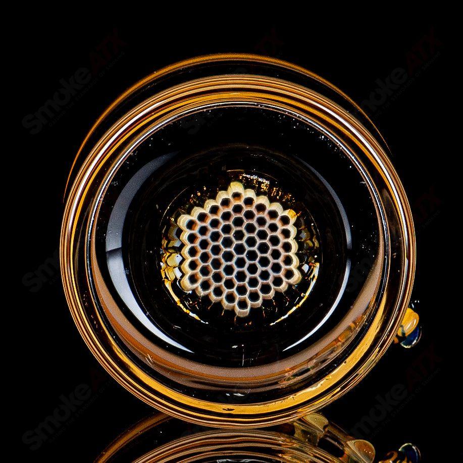 #1 Honeycomb Low-Ball Drinking Glass Joe P Glass - Smoke ATX