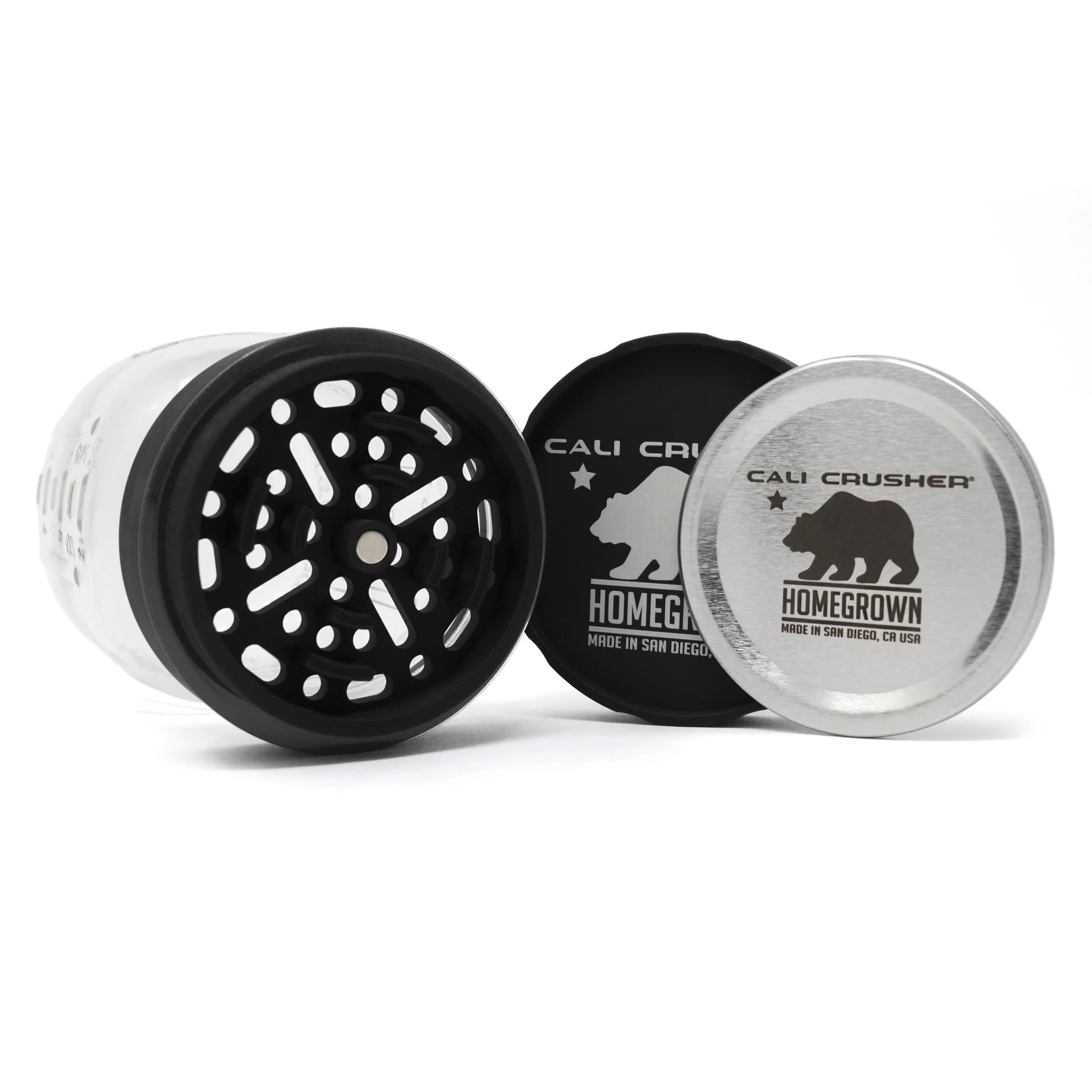 Homegrown Jarhead Mason Jar Grinder Cali Crusher - Smoke ATX