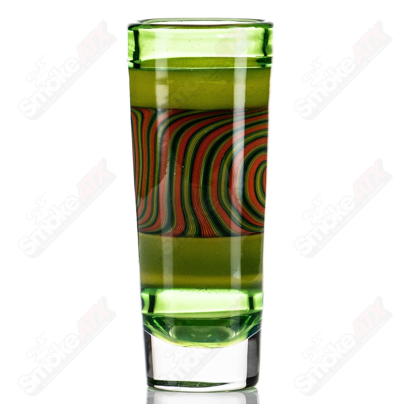 Green Wigwag Shot Glass Don Chile Ortega