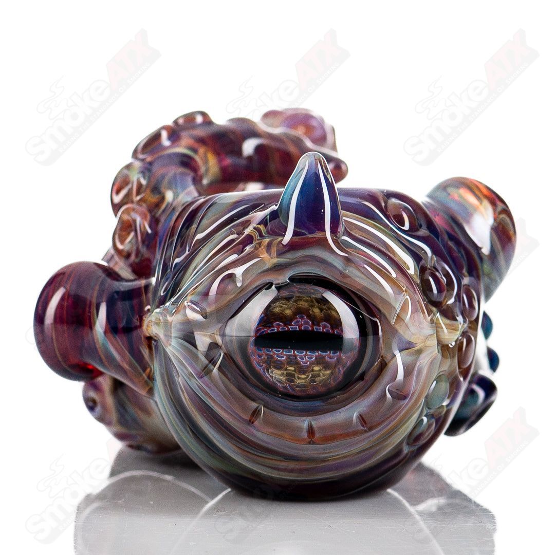#4 Seamonster Spoon by Mako Glass - Smoke ATX