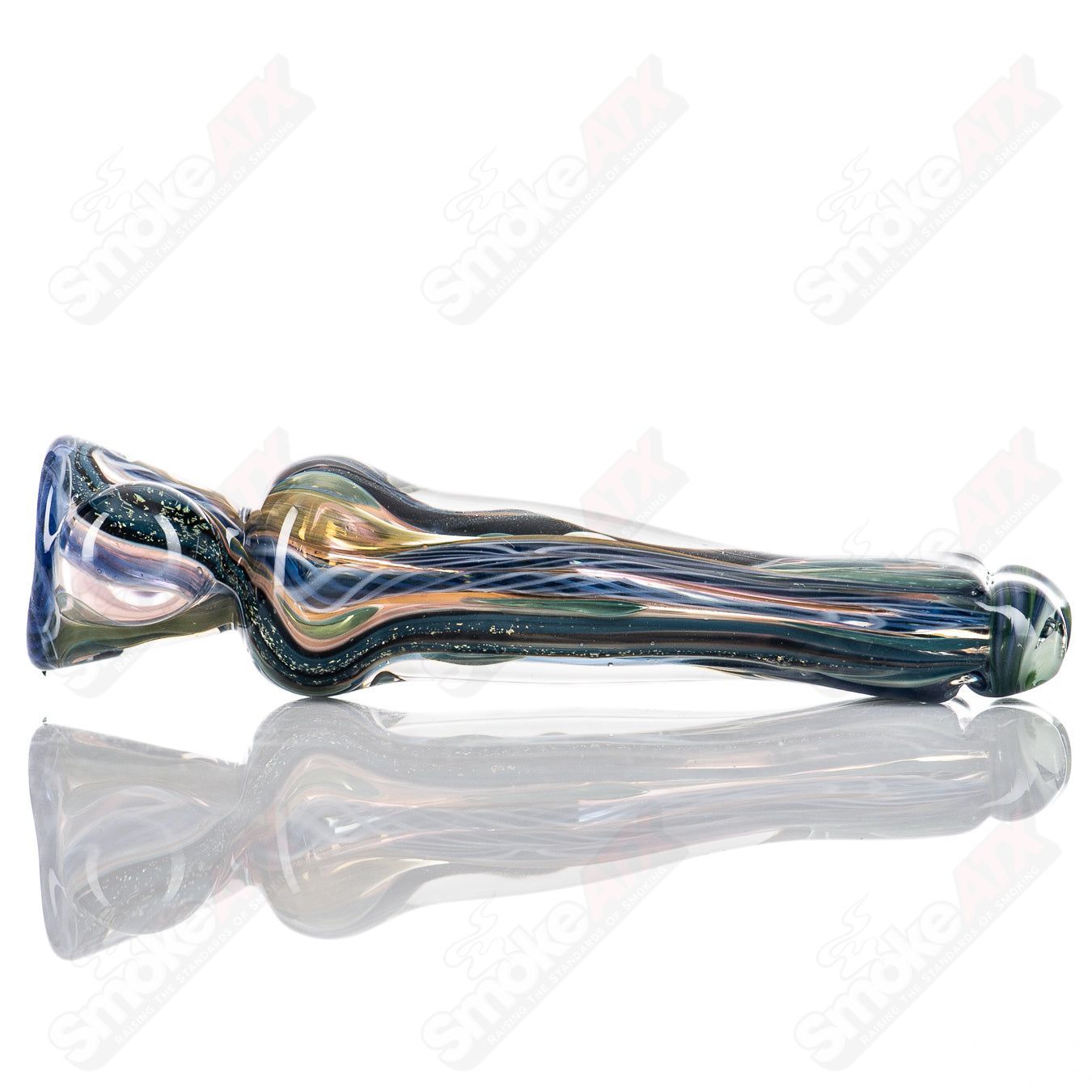 #4 Lg ISO Bat Chillum by Molten - Smoke ATX