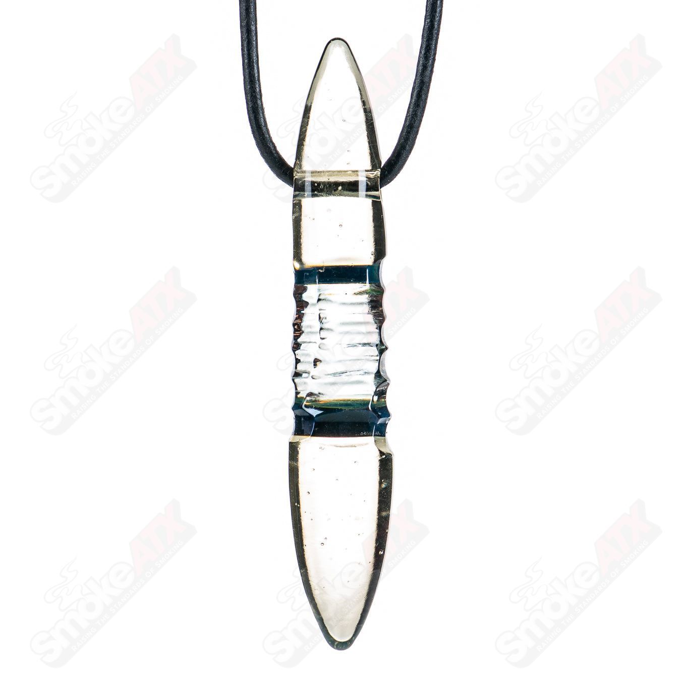 Small CFL Bullet Pendant (#205) by Carver B Glass - Smoke ATX