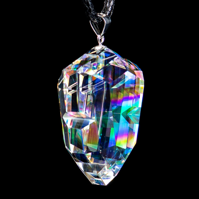 #1 Clear Double Sided Faceted Pendant by Fatal Facets