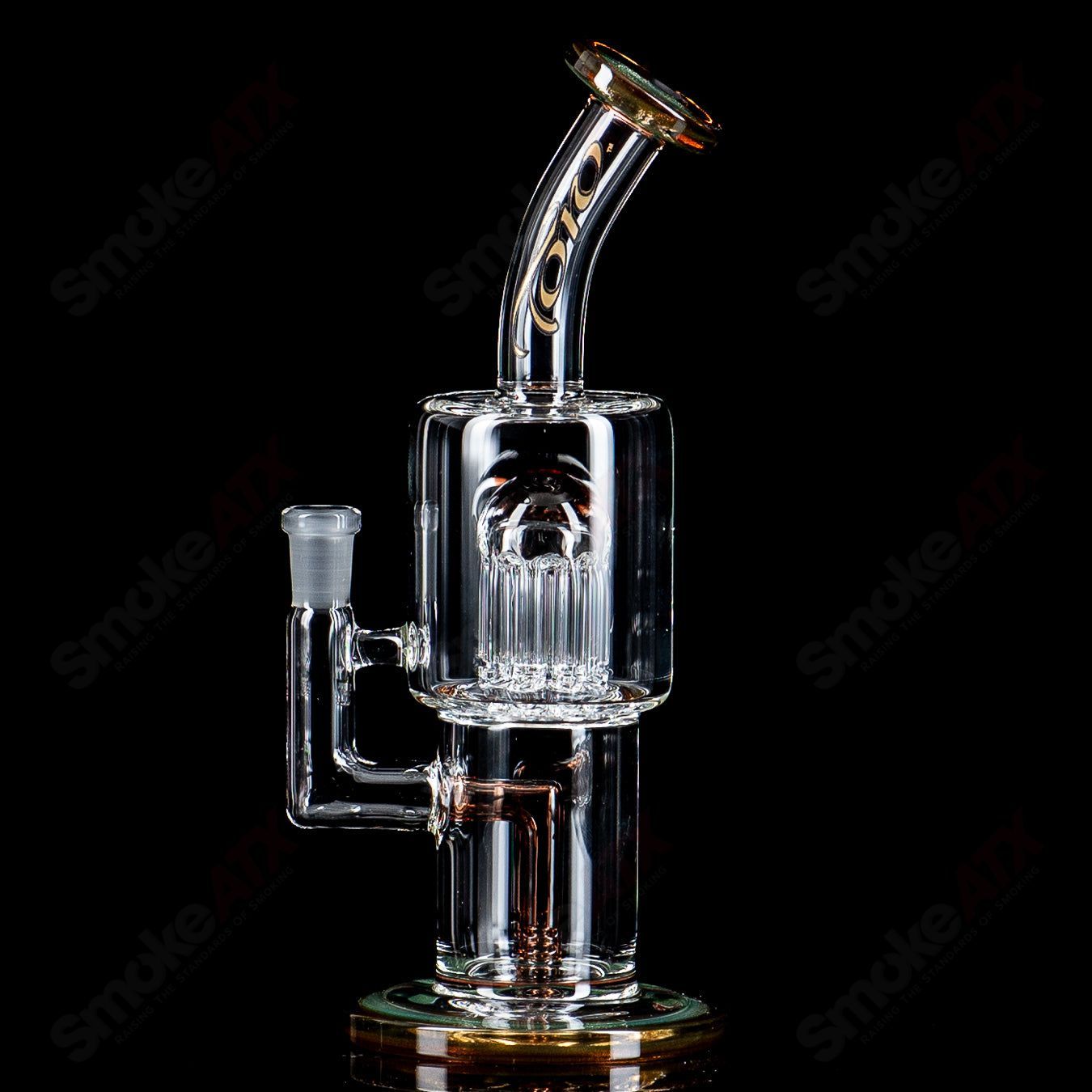 #3 10mm Double Macro with Color Caps by Toro Glass - Smoke ATX