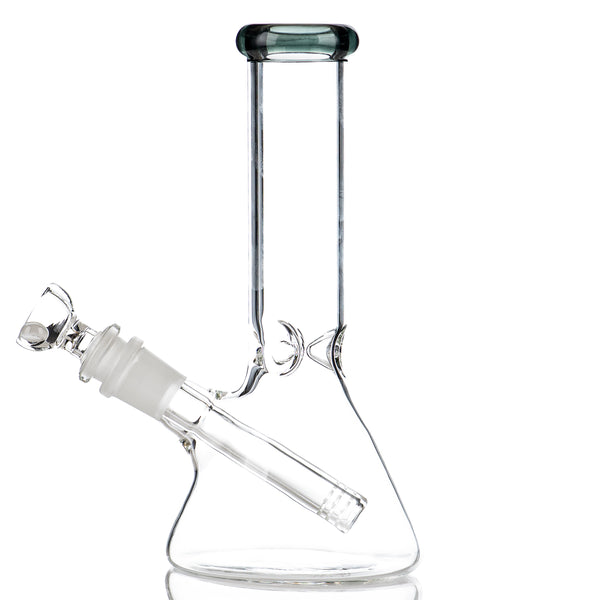 8" Color Accent Beaker (Solo) Diamond Glass - Smoke ATX